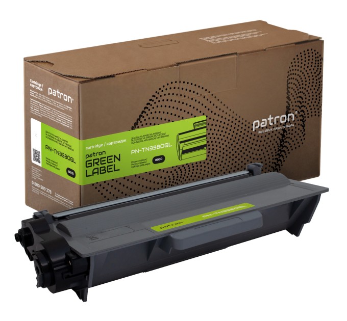 Тонер-картридж сумісний Brother TN-3380 Green Label Patron (PN-TN3380GL)