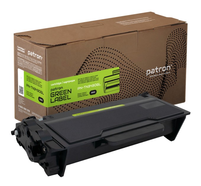 Тонер-картридж сумісний Brother TN-3430 Green Label Patron (PN-TN3430GL)