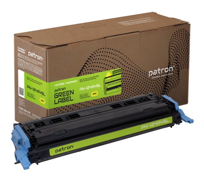 Картридж сумісний HP 124A (Q6002A) жовтий Green Label Patron (PN-124AYGL)