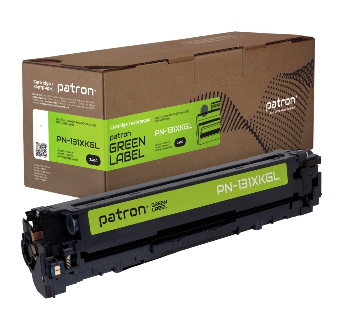 Картридж сумісний HP 131X (CF210X) Green Label, чорний Patron (PN-131XKGL)