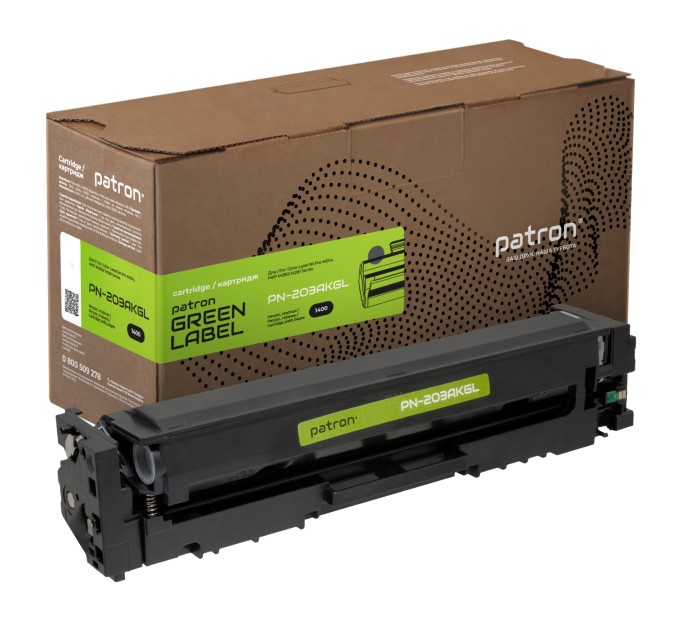 Картридж сумісний HP 203A (CF540A) чорний Green Label Patron (PN-203AKGL)