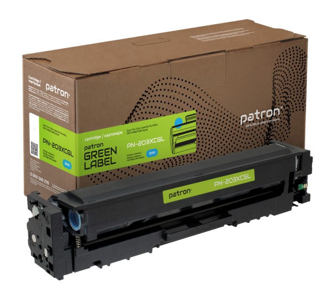 Картридж сумісний HP 203X (CF541X) блакитний Green Label Patron (PN-203XCGL)