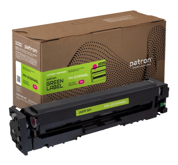 Картридж сумісний HP 203A (CF543A) пурпуровий Green Label Patron (PN-203AMGL)