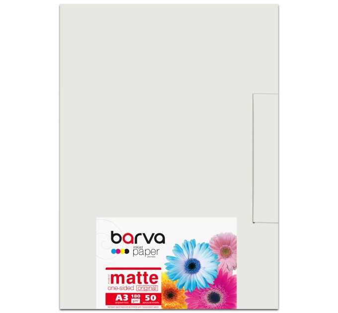 Фотопапір матовий 180 г/м2, A3, 50 арк Original Barva (IP-A180-107)