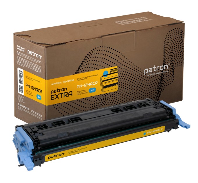 Картридж сумісний HP 124A (Q6001A) блакитний Extra Patron (PN-124ACR)