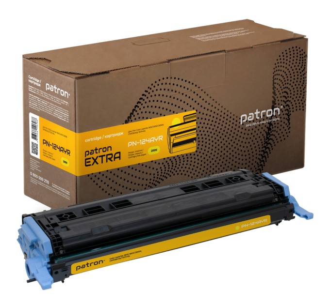 Картридж сумісний HP 124A (Q6002A) жовтий Extra Patron (PN-124AYR)