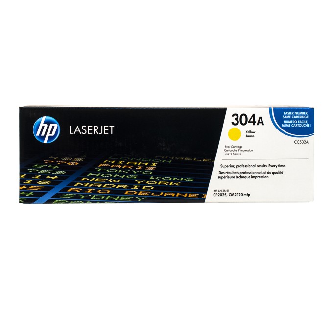 Картридж 304A жовтий HP (CC532A)