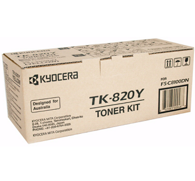 Тонер-картридж TK-820 жовтий Kyocera Mita (1T02HPAEU0)