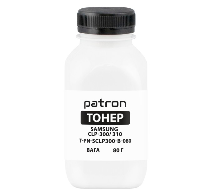 Тонер Samsung CLP-300/CLP-310 флакон, 80 г, чорний Patron (PN-SCLP300-B-080)
