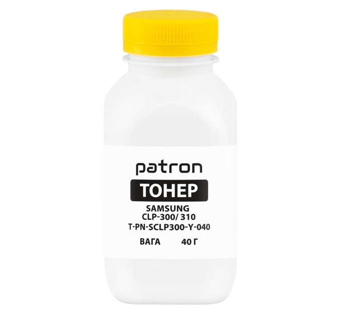 Тонер Samsung CLP-300/CLP-310 флакон, 40 г, жовтий Patron (PN-SCLP300-Y-040)