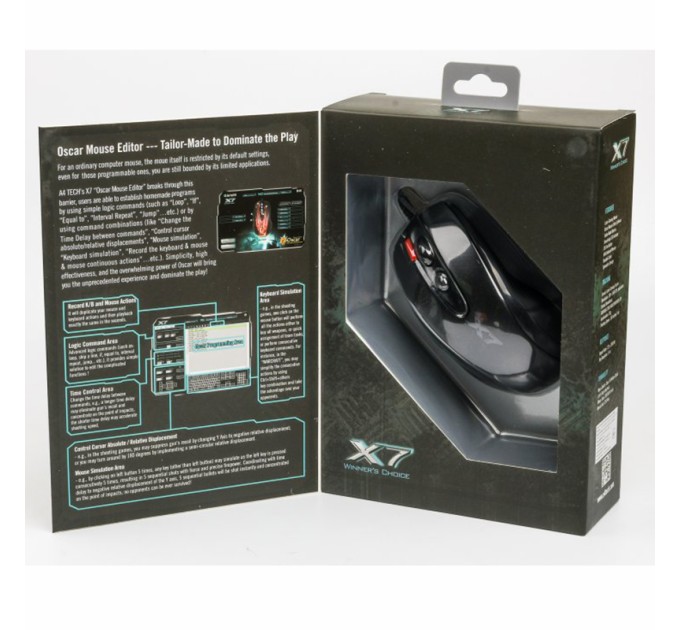 Миша USB ігрова Oscar чорна A4tech (XL-750BK-B)