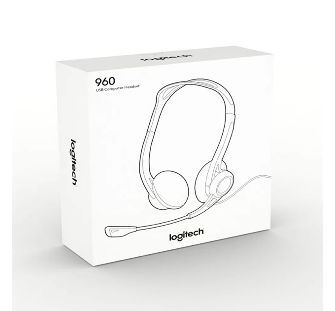 Гарнітура USB PC 960 Stereo, чорна Logitech (981-000100)
