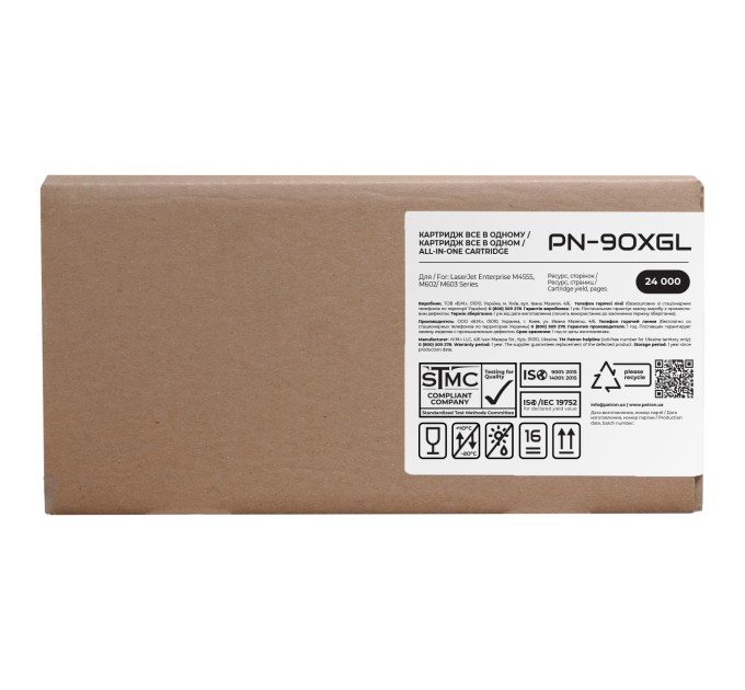 Картридж сумісний HP 90X (CE390X) Green Label Patron (PN-90XGL)