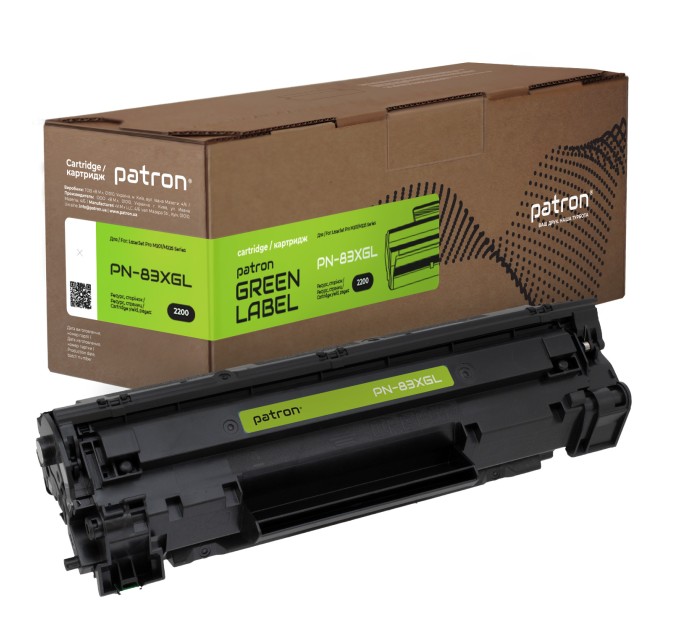 Картридж сумісний HP 83X (CF283X) Green Label Patron (PN-83XGL)