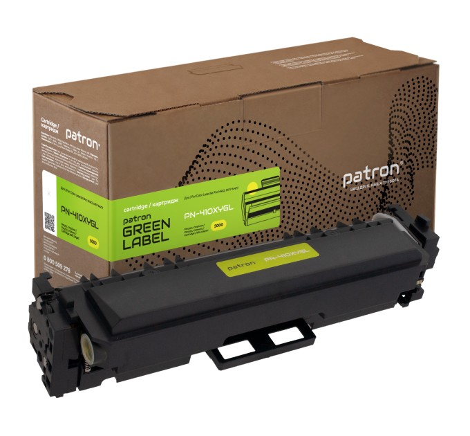 Картридж сумісний HP 410X (CF412X) жовтий Green Label Patron (PN-410XYGL)