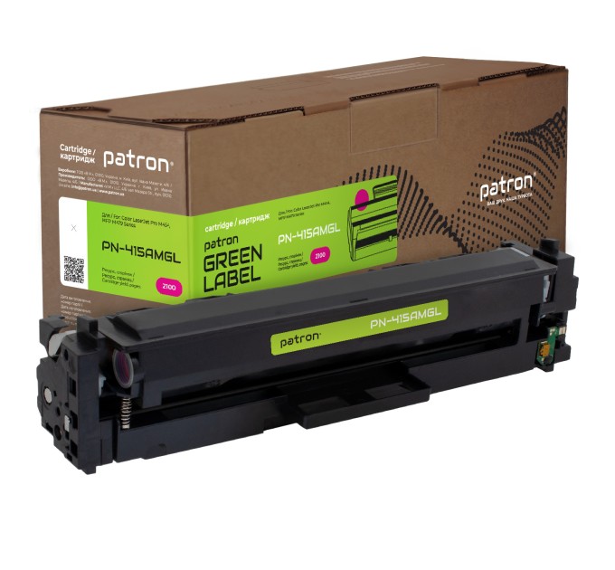 Картридж сумісний HP 415A (W2033A) Green Label, пурпуровий Patron (PN-415AMGL)