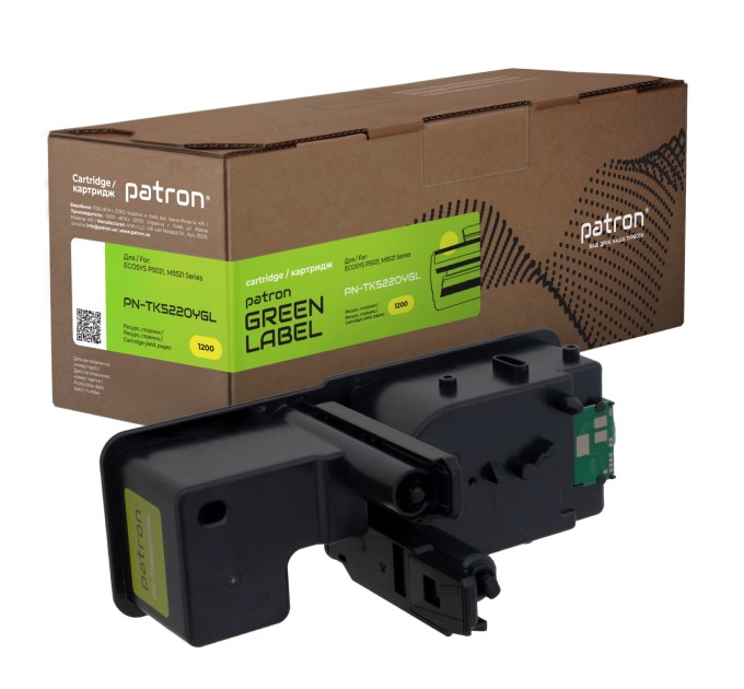 Тонер-картридж сумісний Kyocera Mita TK-5220Y жовтий Green Label Patron (PN-TK5220YGL)