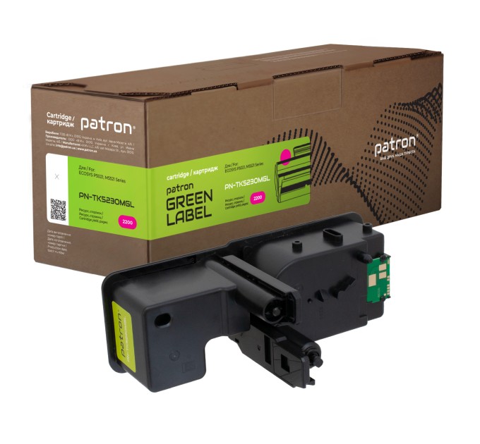 Тонер-картридж сумісний Kyocera Mita TK-5230M пурпуровий Green Label Patron (PN-TK5230MGL)