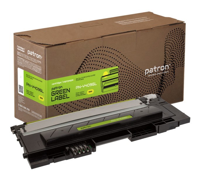 Тонер-картридж сумісний Samsung CLT-Y409S Green Label, жовтий Patron (PN-Y409GL)