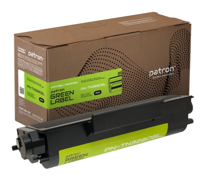 Тонер-картридж сумісний Brother TN-3280 Green Label Patron (PN-TN3280GL)