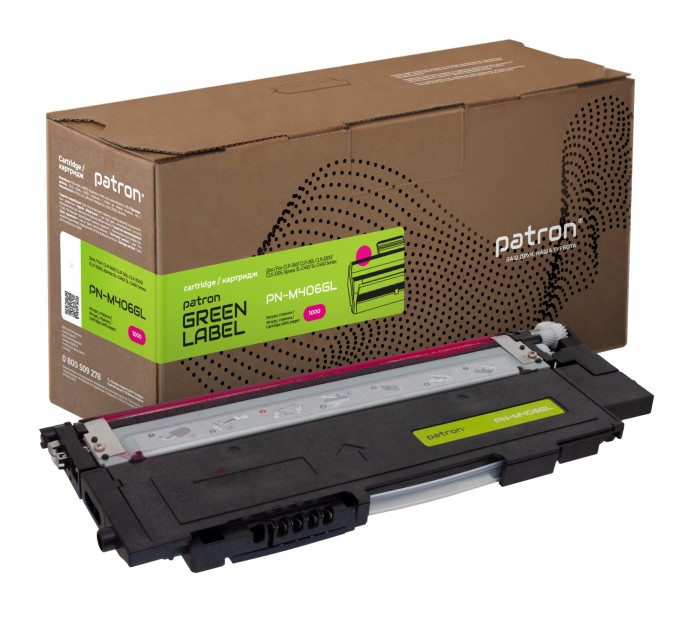 Тонер-картридж сумісний Samsung CLT-M406S Green Label, пурпуровий Patron (PN-M406GL)