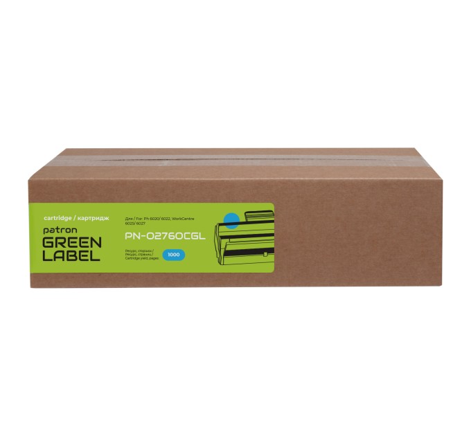 Тонер-картридж сумісний XER 106R02760 Green Label, блакитний Patron (PN-02760CGL)