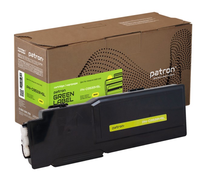 Тонер-картридж сумісний XER 106R03533 Green Label, жовтий Patron (PN-03533YGL)