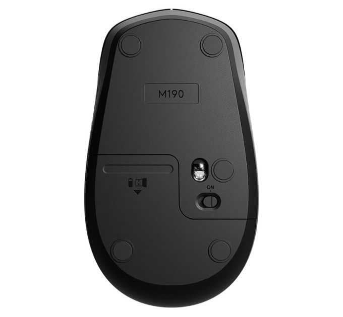Миша бездротова M190, сіра Logitech (910-005906)