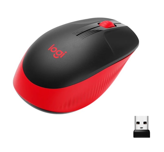 Миша бездротова M190, червона Logitech (910-005908)