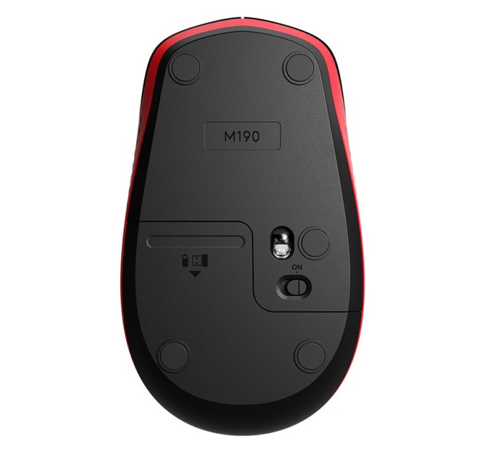 Миша бездротова M190, червона Logitech (910-005908)