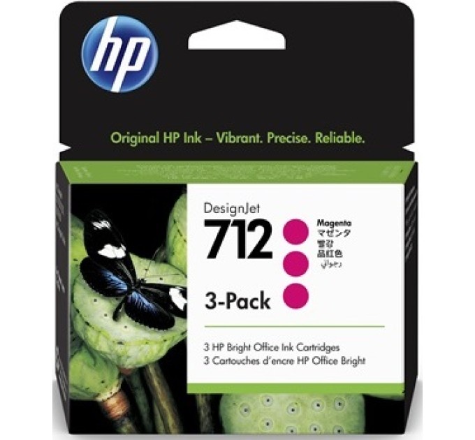 Картридж №712 3-Pack пурпуровий HP (3ED78A)