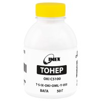 Тонер Oki C5100 флакон 50 г, жовтий (OML) Imex (TSM-OML-Y-050)