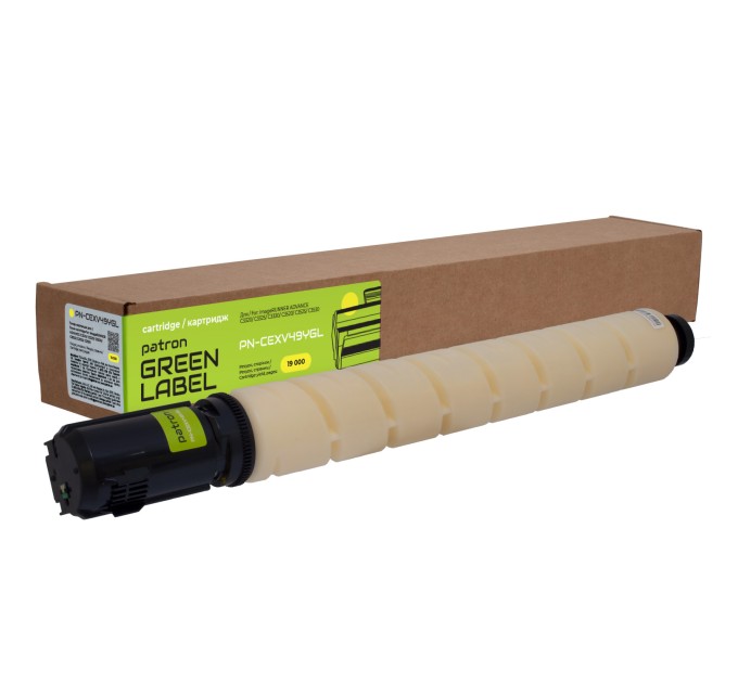 Тонер-картридж сумісний Canon C-EXV49 жовтий Green Label Patron (PN-CEXV49YGL)