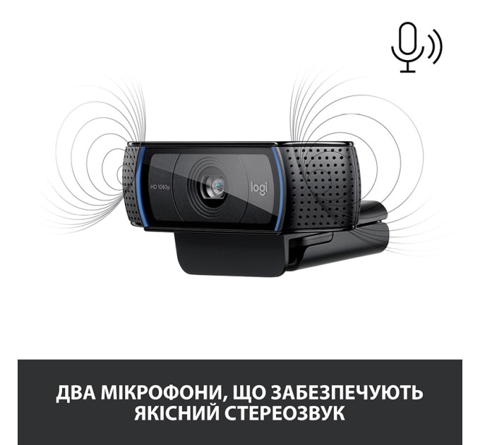 Веб-камера C920S Pro, чорна Logitech (960-001252)