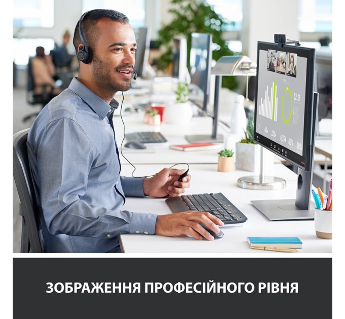 Веб-камера C920S Pro, чорна Logitech (960-001252)