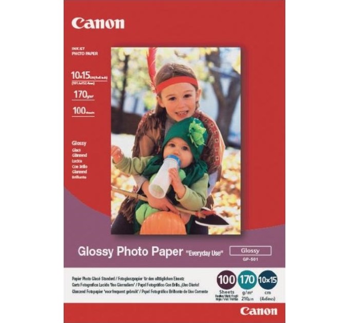 Фотопапір GP-501 Photo Paper Glossy 200 г/м2, 10x15 см, 100 арк Canon (0775B003)