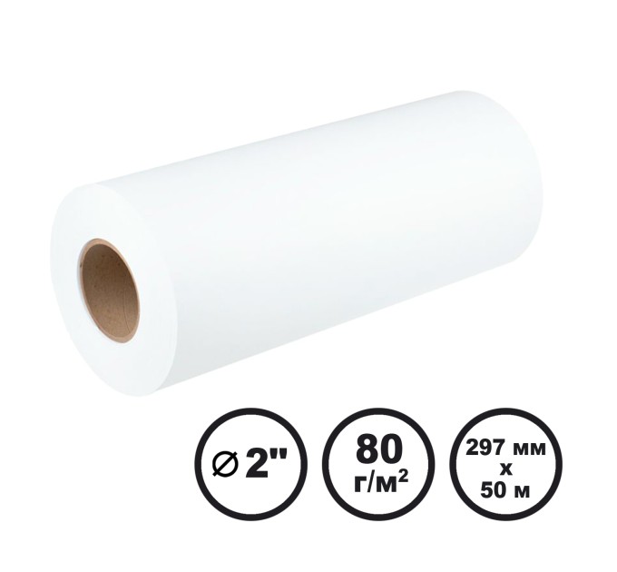 Папір широкоформатний інженерний 80 г/м2, 297 мм x 50 м LFP Barva (IP-O080-356)
