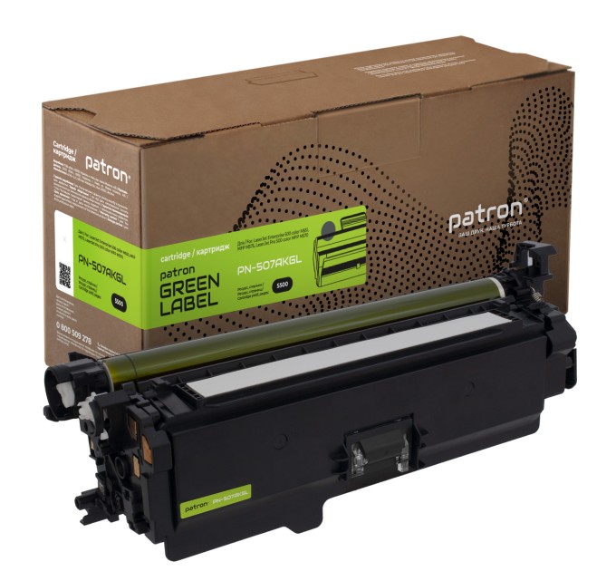 Картридж сумісний HP 507A (CE400A) чорний Green Label Patron (PN-507AKGL)