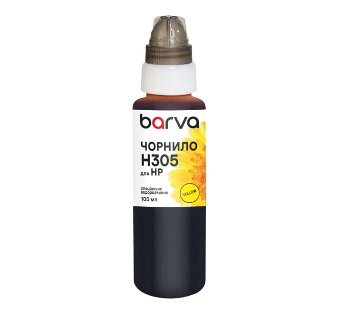Чорнило для HP 305 спеціальне 100 мл, водорозчинне, жовте Barva (H305-777)