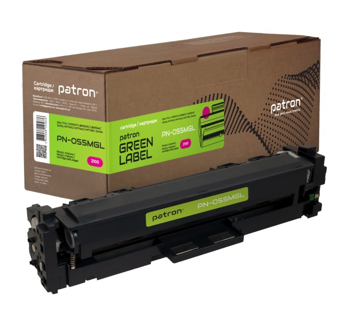 Картридж сумісний Canon 055 пурпуровий Green Label Patron (PN-055MGL)