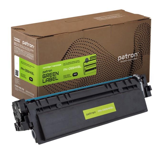 Картридж сумісний Canon 055 H чорний Green Label Patron (PN-055HKGL)