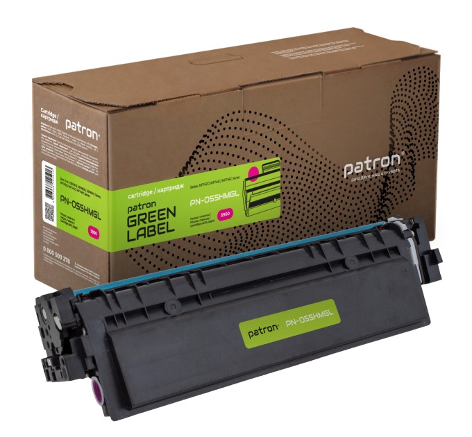 Картридж сумісний Canon 055 H пурпуровий Green Label Patron (PN-055HMGL)
