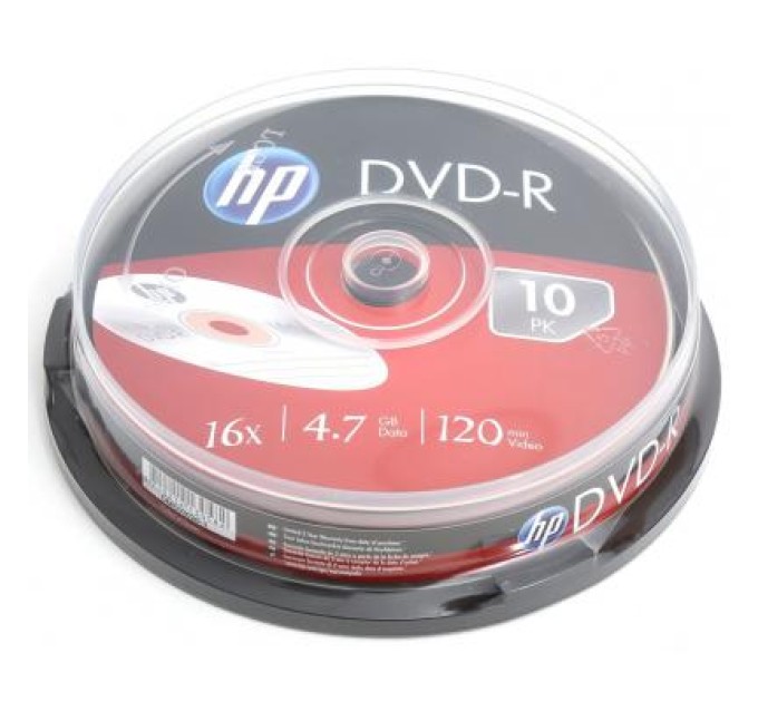Диск DVD-R, 4.7GB, 16x, 10 шт, Spindle HP (69315 /DME00026-3)