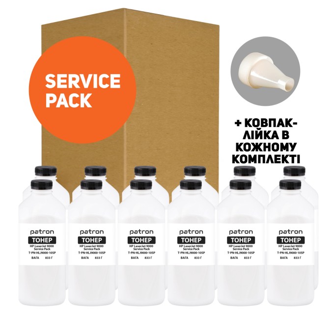 Тонер HP LaserJet 9000 Service Pack, флакон 12x833 г Patron (PN-HLJ9000-10SP)