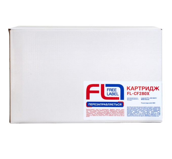 Картридж сумісний HP 80X (CF280X) Free Label (FL-CF280X)