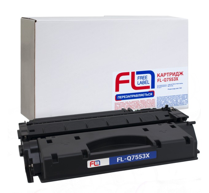 Картридж сумісний HP 53X (Q7553X) Free Label (FL-Q7553X)