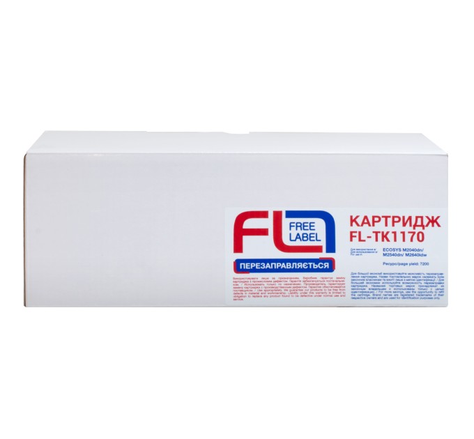 Тонер-картридж сумісний Kyocera Mita TK-1170 Free Label (FL-TK1170)