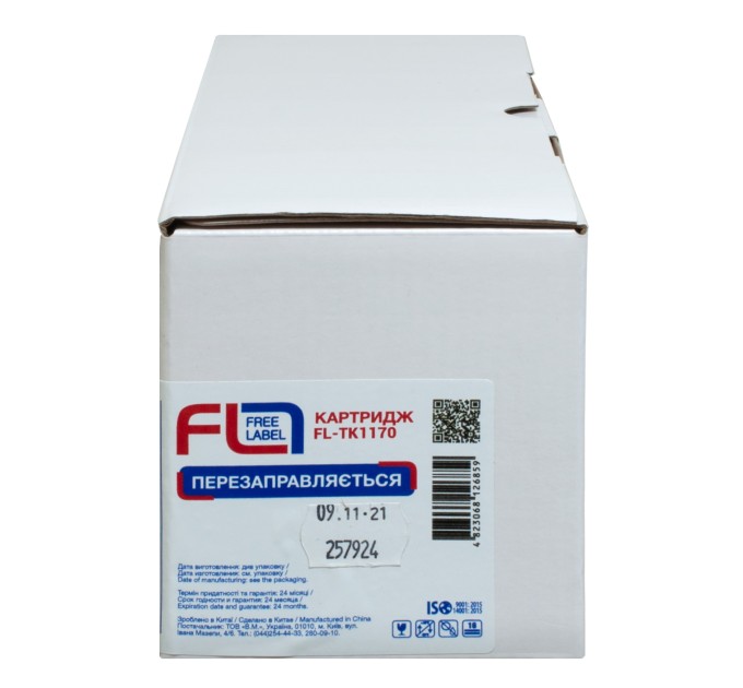 Тонер-картридж сумісний Kyocera Mita TK-1170 Free Label (FL-TK1170)
