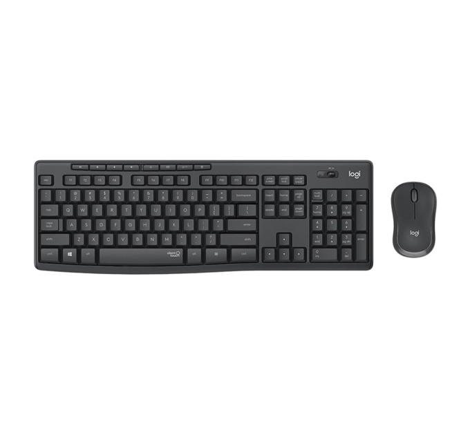Комплект клавіатура та миша бездротовий MK295 Silent Combo, UA, графітовий Logitech (920-009807_920-009800)