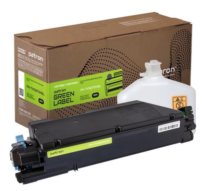Тонер-картридж сумісний Kyocera Mita TK-5270K чорний Green Label Patron (PN-TK5270KGL)